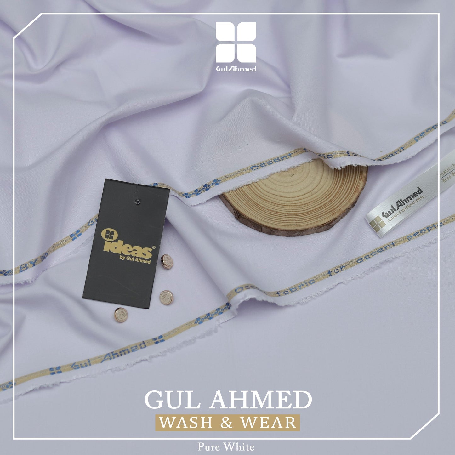 Gul Ahmed Men’s Luxury Summer Collection 2025 – Premium Wash & Wear Fabric (20 Colors)