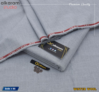 ALKARAM Winter Collection – Premium MMS Wool Fabric for Gents (Wrinkle-Free | 4 Meters)